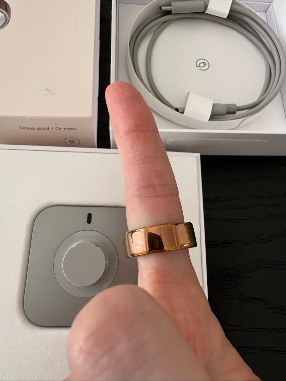 Oura Smart Ring Gen 4 in Rose Gold Size 8